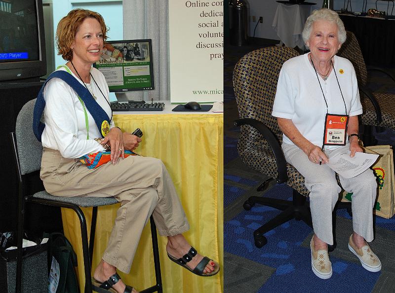 20 - Catherine and Bea.jpg - Catherine Edwards and Bea Groppuso take a break from their volunteer activities.